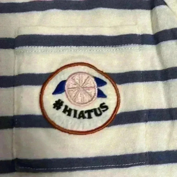 Madewell white Blue striped muscle tank top with hiatus pocket size small - Picture 4 of 4